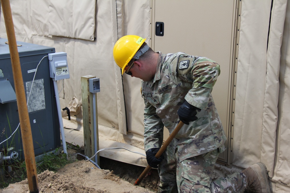 229th Engineer Vertical Construction Company Soldiers complete electrical project at Fort McCoy