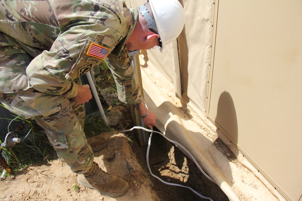 229th Engineer Vertical Construction Company Soldiers complete electrical project at Fort McCoy