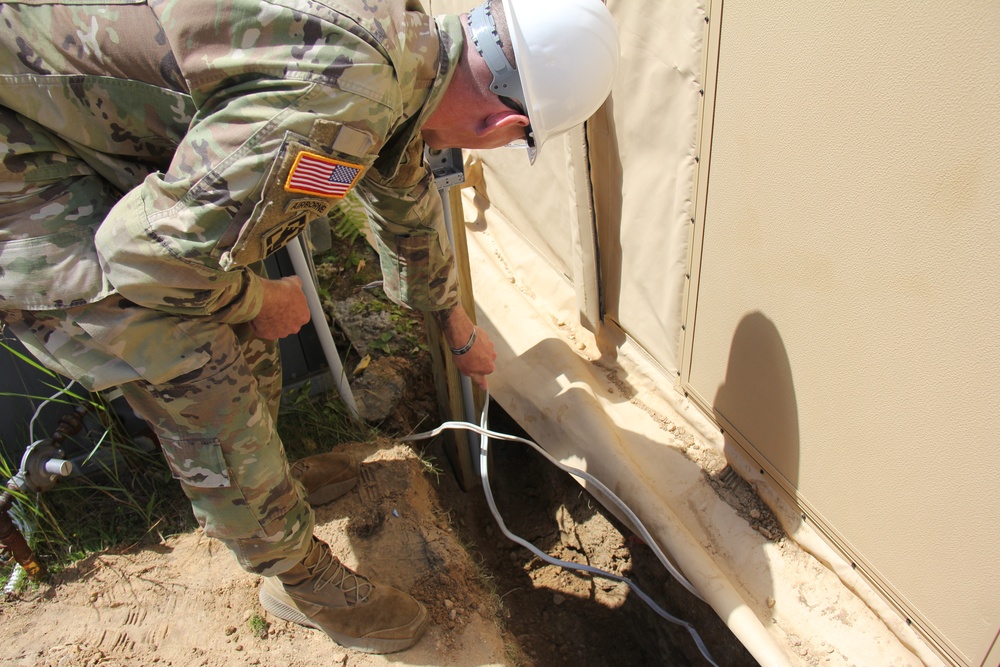 229th Engineer Vertical Construction Company Soldiers complete electrical project at Fort McCoy