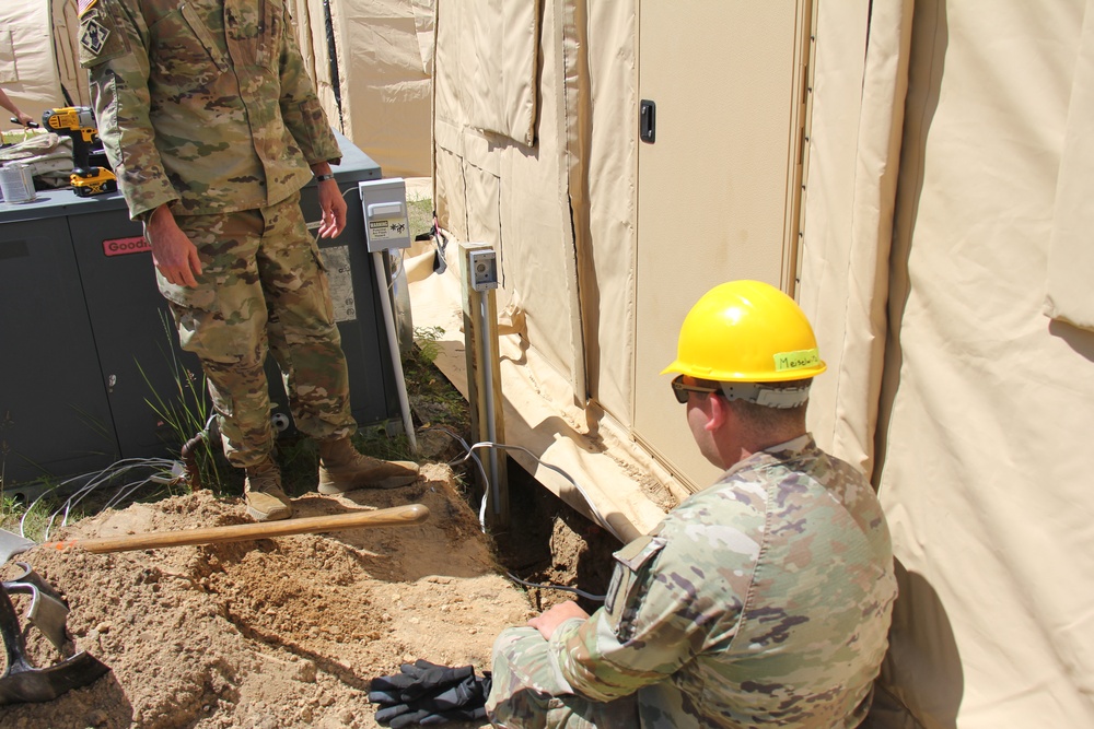 229th Engineer Vertical Construction Company Soldiers complete electrical project at Fort McCoy