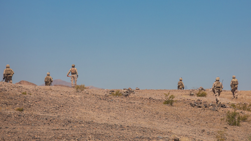 U.S. Reserve Marines with 4th LAR simulate platoon attack during ITX 4-24