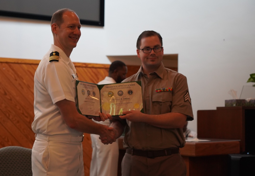 Tri-Service Optician School (TOPS) Class 24-005 graduation
