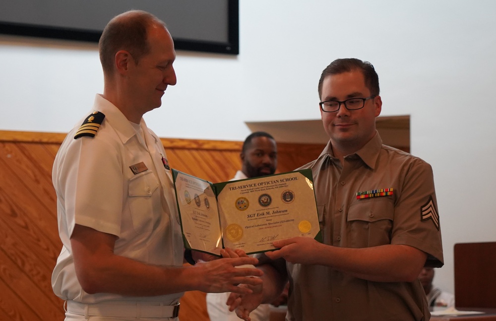 Tri-Service Optician School (TOPS) Class 24-005 graduation