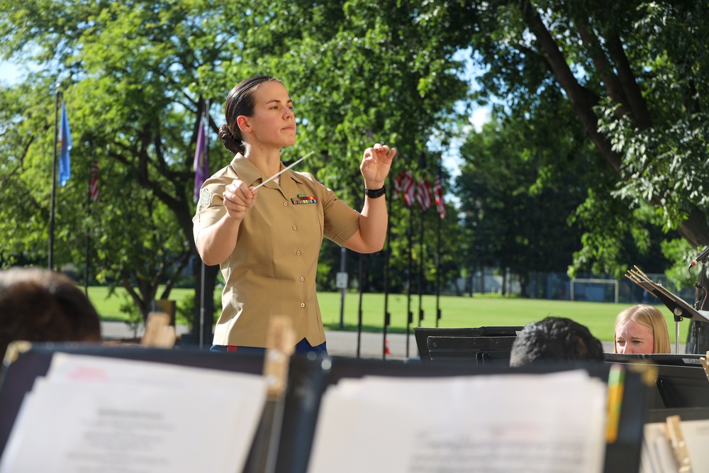Marine Forces Reserve Band performs at Winona Steamboat Days