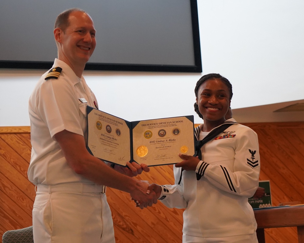 Tri-Service Optician School (TOPS) Class 24-005 graduation