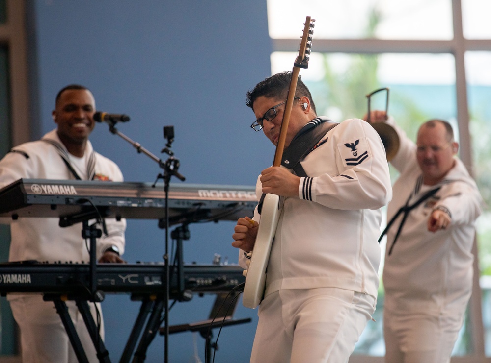 U.S. Navy Band, “Orient Express,” performs at the Mall of Asia, Manila, Philippines