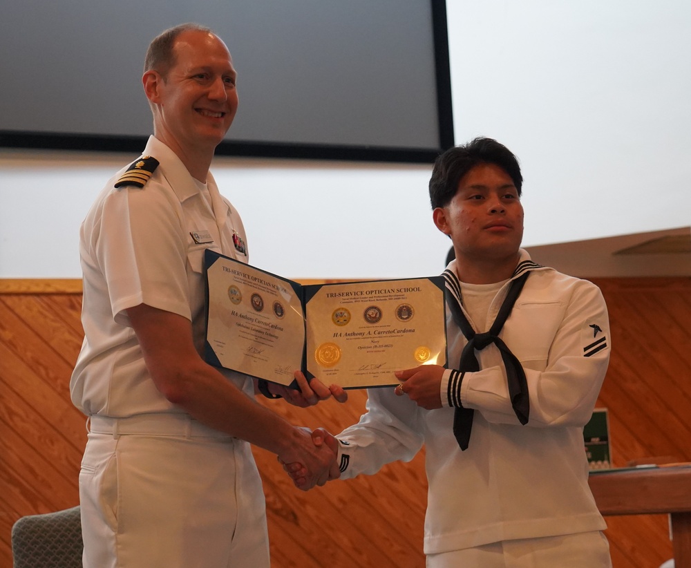 Tri-Service Optician School (TOPS) Class 24-005 graduation