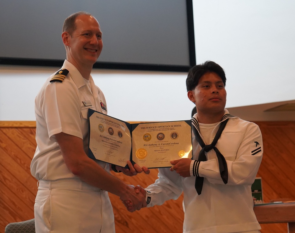 Tri-Service Optician School (TOPS) Class 24-005 graduation
