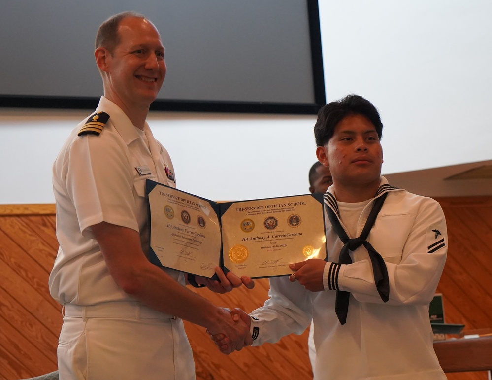 Tri-Service Optician School (TOPS) Class 24-005 graduation