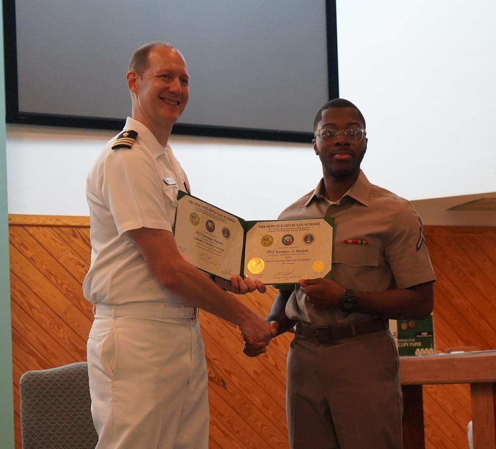 Tri-Service Optician School (TOPS) Class 24-005 graduation