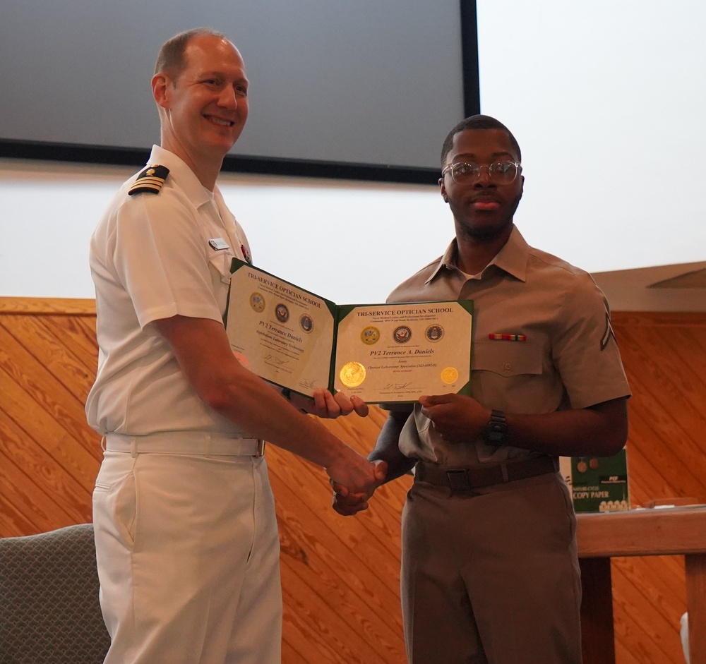 Tri-Service Optician School (TOPS) Class 24-005 graduation