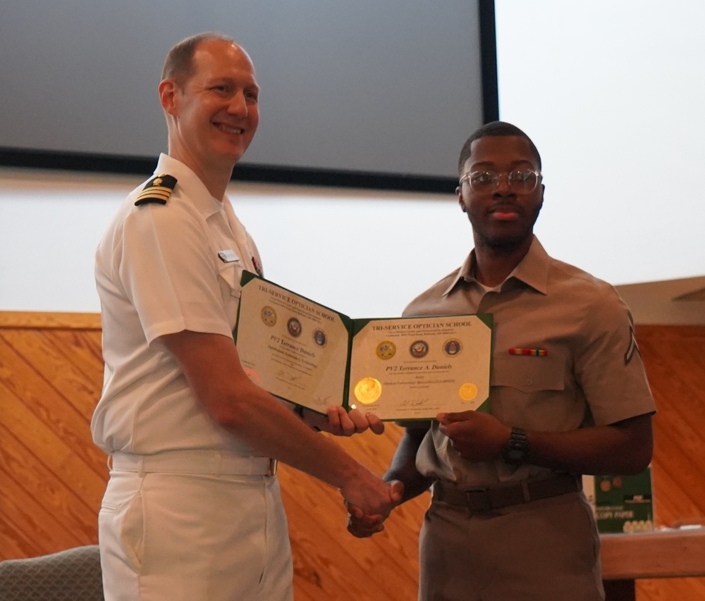 Tri-Service Optician School (TOPS) Class 24-005 graduation