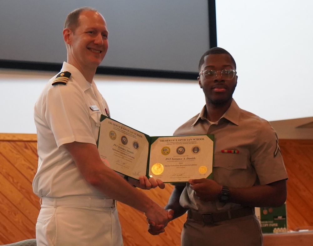 Tri-Service Optician School (TOPS) Class 24-005 graduation