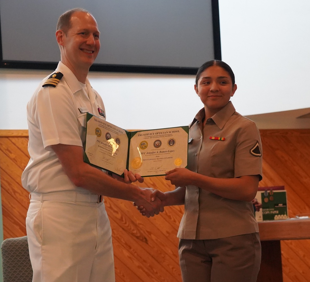 Tri-Service Optician School (TOPS) Class 24-005 graduation