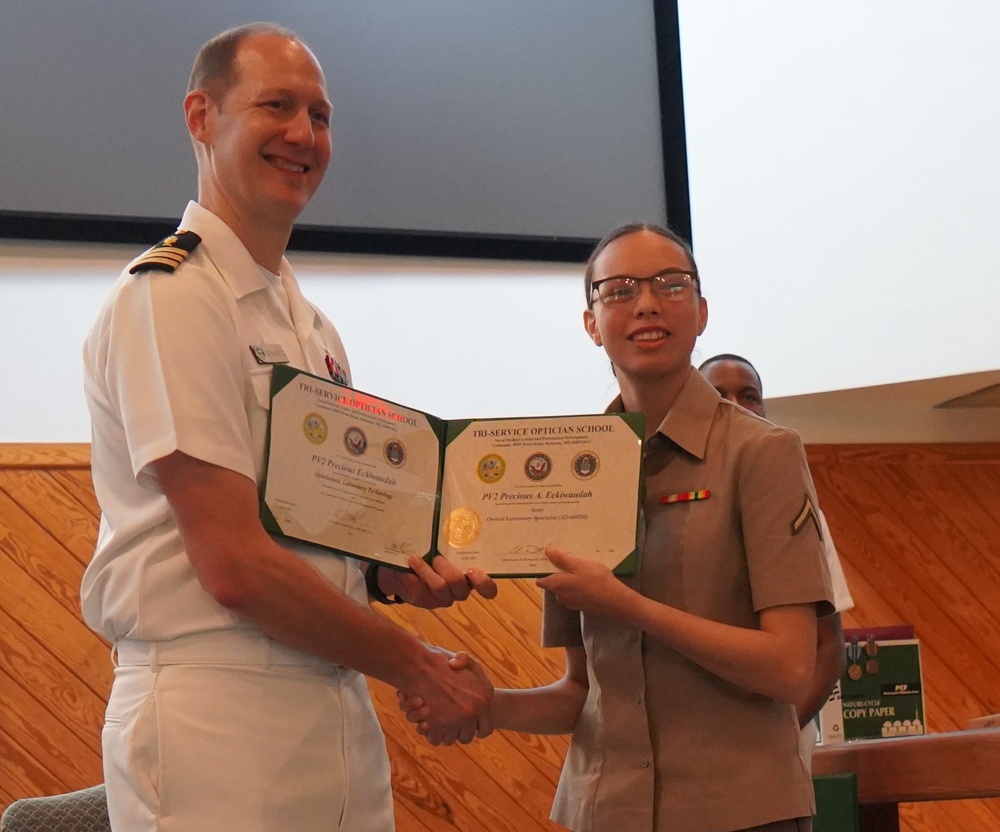 Tri-Service Optician School (TOPS) Class 24-005 graduation