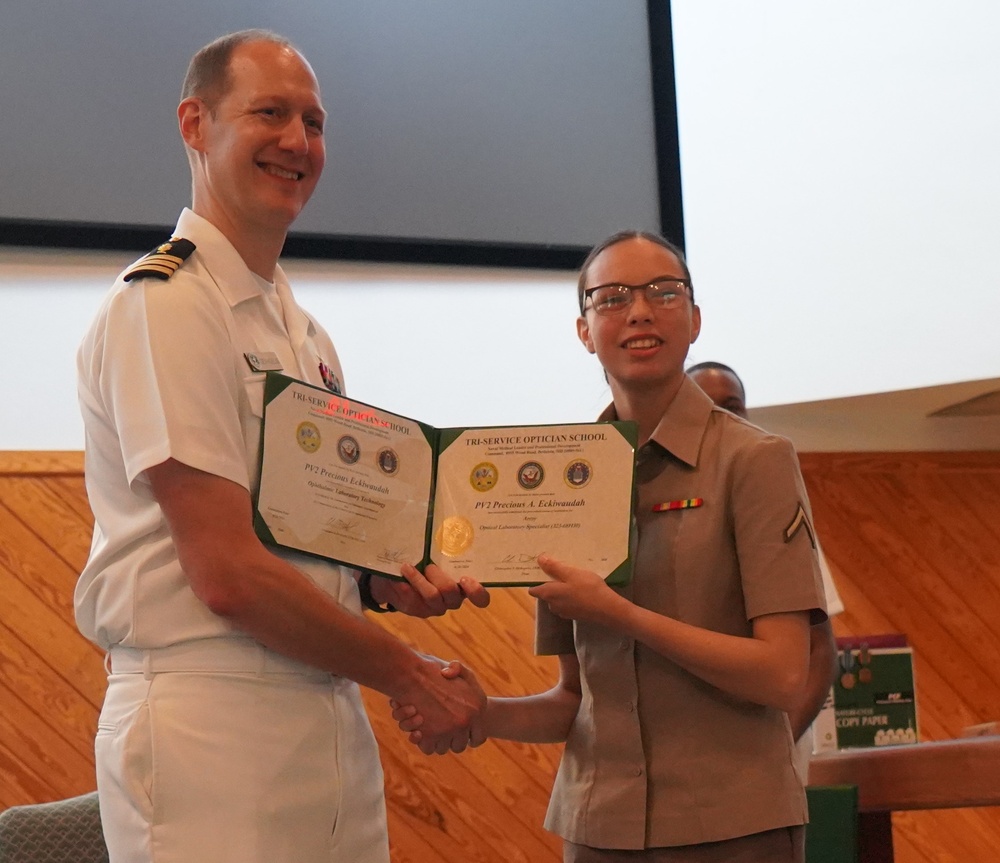 Tri-Service Optician School (TOPS) Class 24-005 graduation