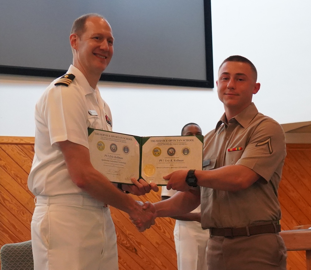 Tri-Service Optician School (TOPS) Class 24-005 graduation