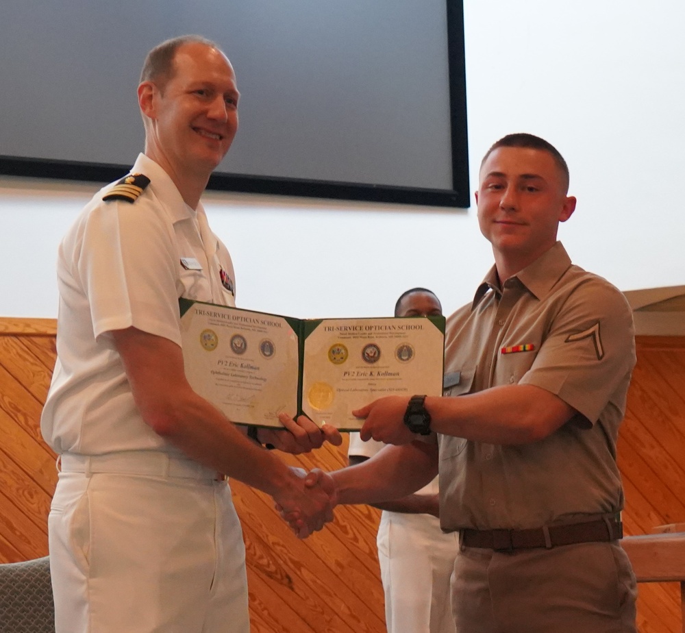 Tri-Service Optician School (TOPS) Class 24-005 graduation