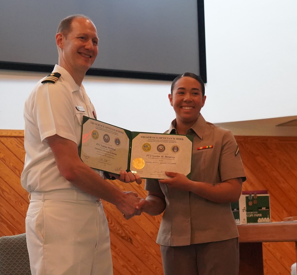 Tri-Service Optician School (TOPS) Class 24-005 graduation