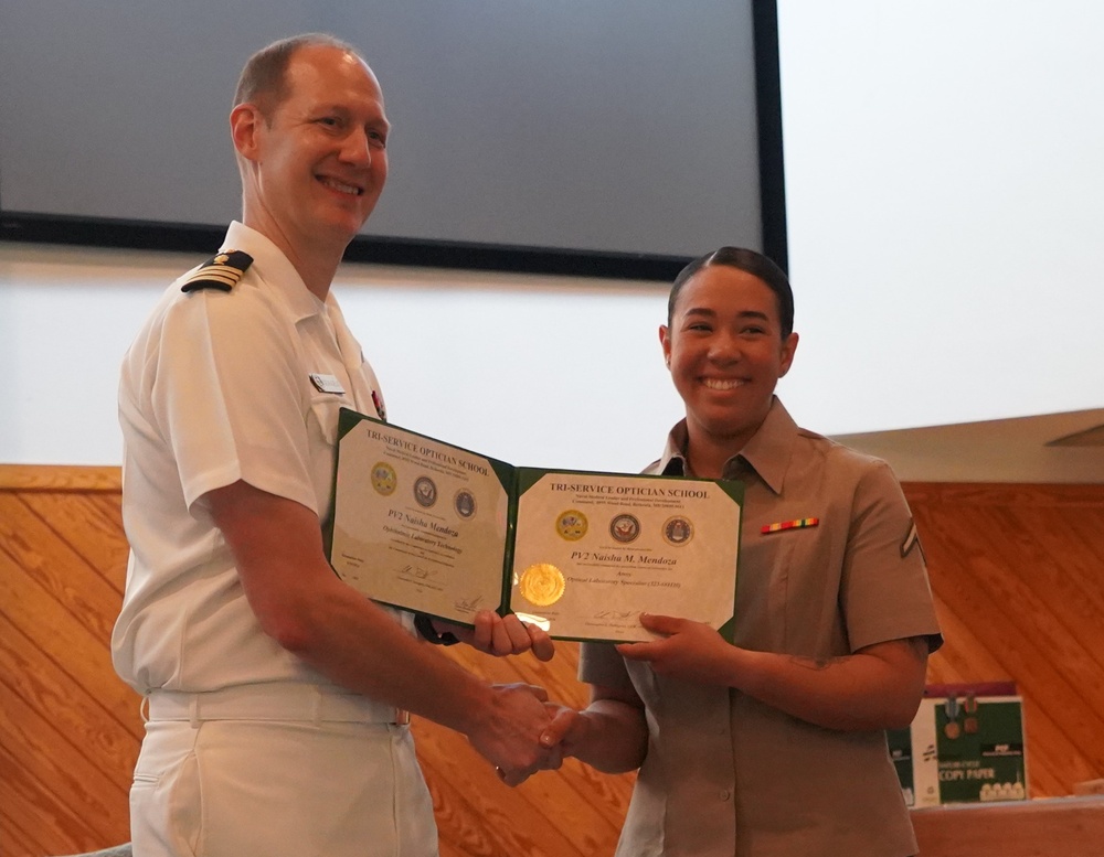 Tri-Service Optician School (TOPS) Class 24-005 graduation