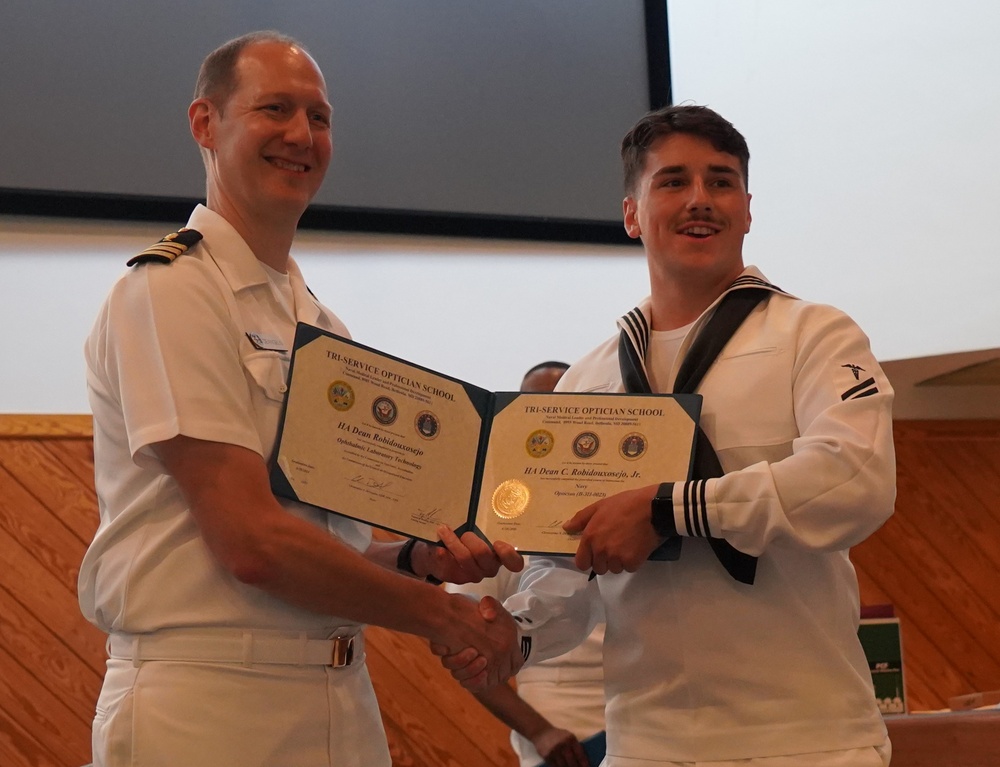 Tri-Service Optician School (TOPS) Class 24-005 graduation