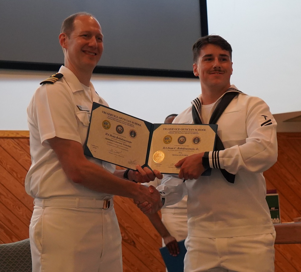 Tri-Service Optician School (TOPS) Class 24-005 graduation