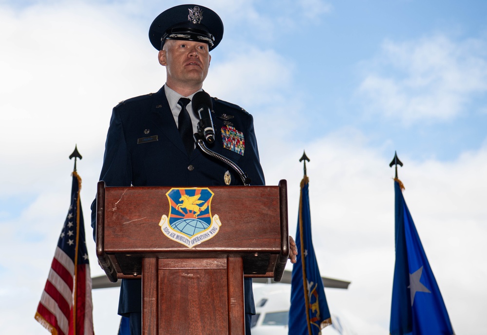 515th Air Mobility Operations Wing Change of Command