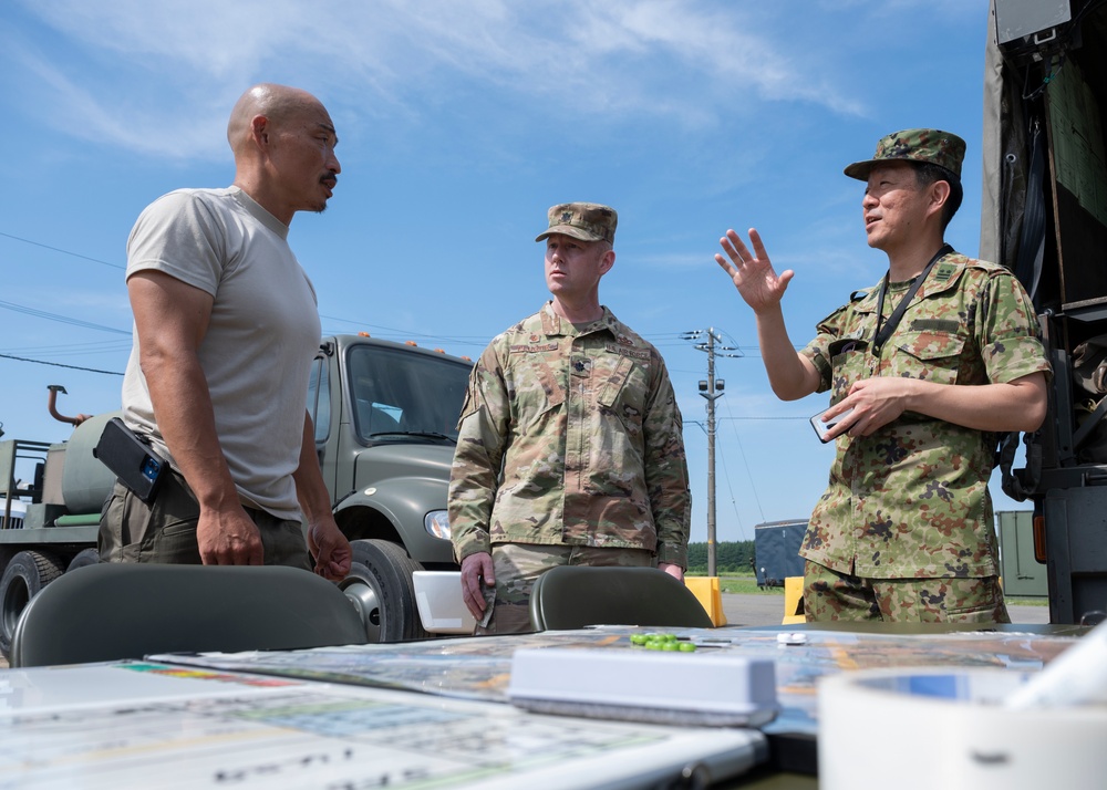 374th CES, Japan forces hone interoperability during CBRN training