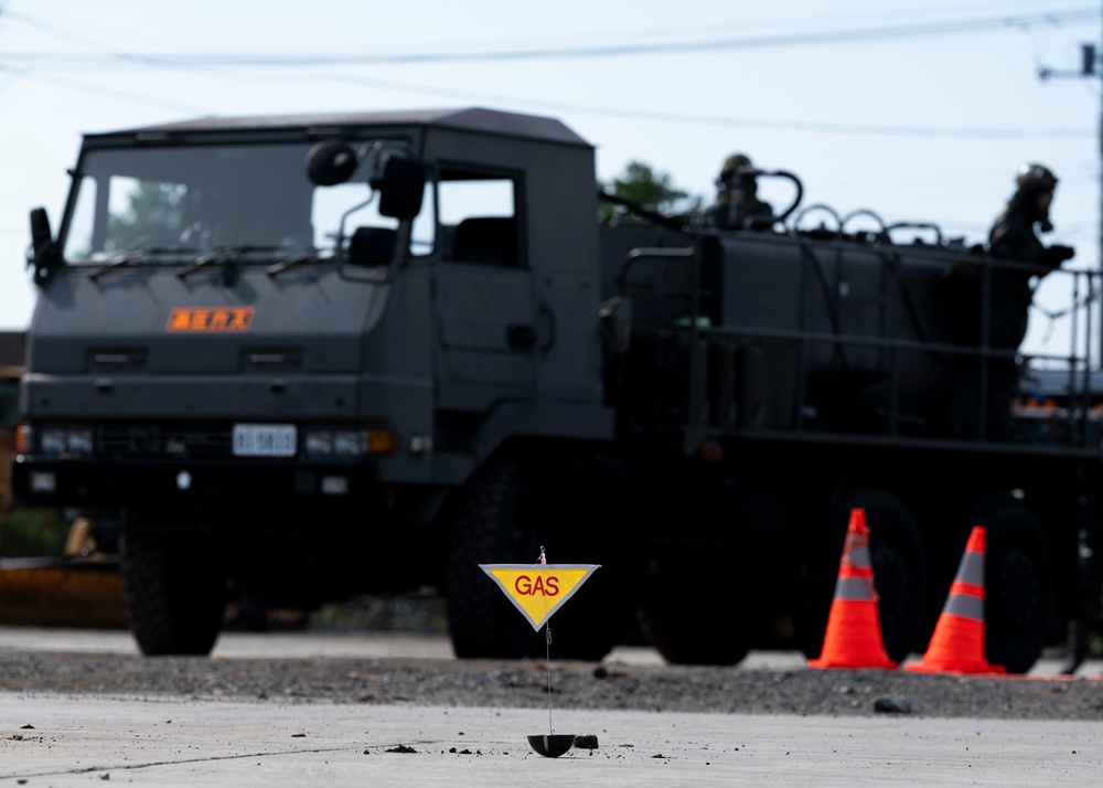 374th CES, Japan forces hone interoperability during CBRN training