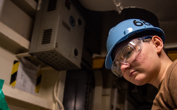 Sailor Prepares Lagging