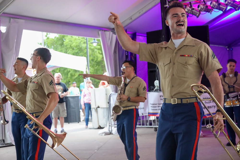 Marine Forces Reserve Band performs at Winona Steamboat Days