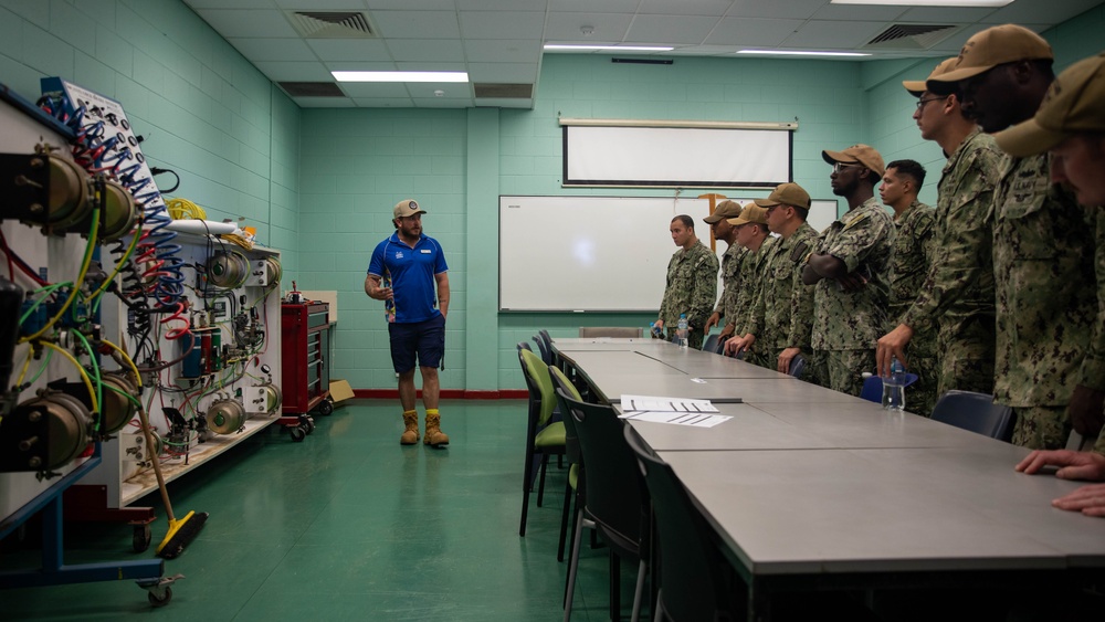ESL Sailors participate in a tour of the Charles Darwin University Technical and Further Education Campus