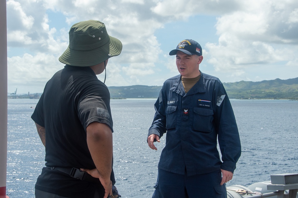 USS Ronald Reagan (CVN 76) hosts ship tour for Future Sailors from Guam during scheduled port visit