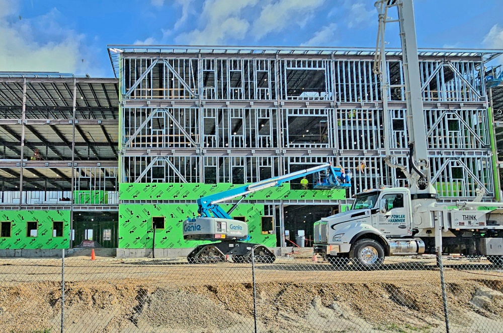 June 2024 barracks construction operations at Fort McCoy