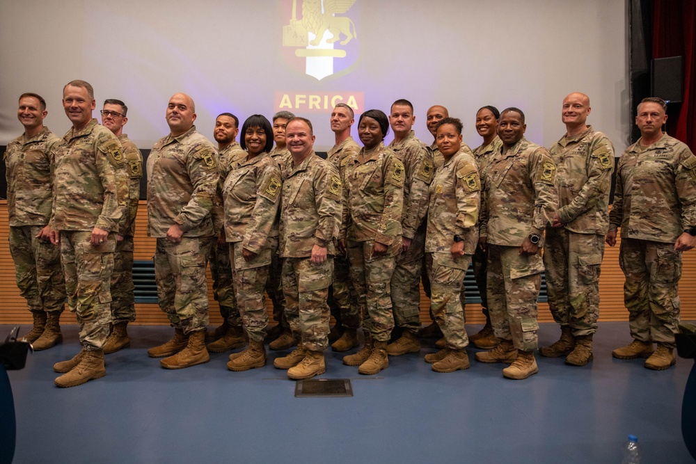 U.S. Army Southern European Task Force, Africa holds patching ceremony during quarterly All-Hands brief