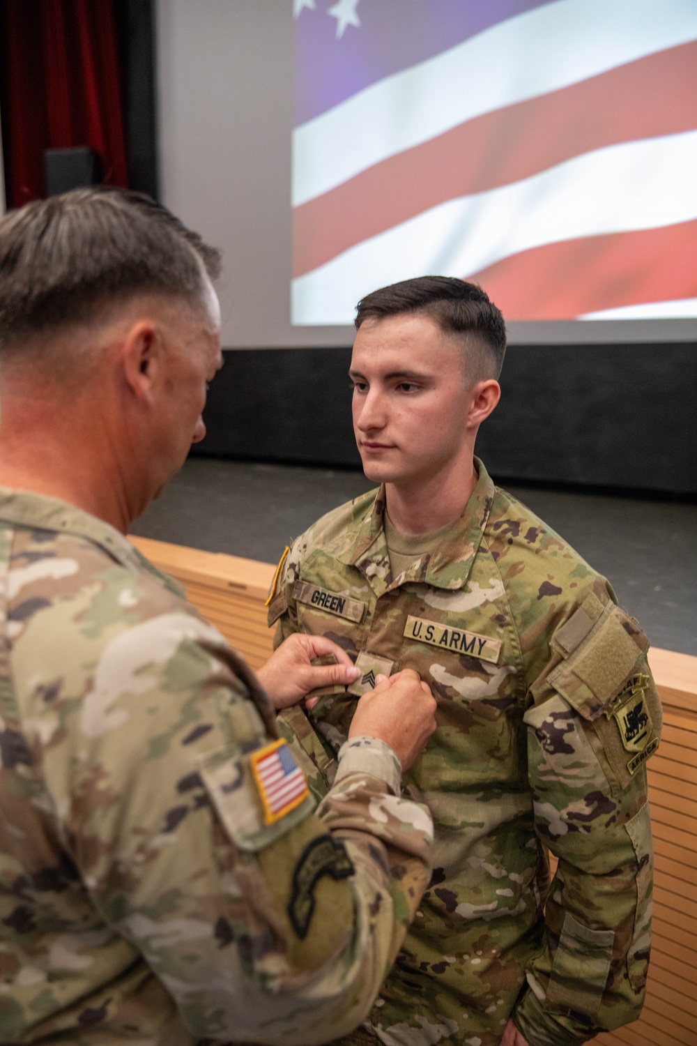 Sgt. Noah Green promoted during quarterly All-Hands brief