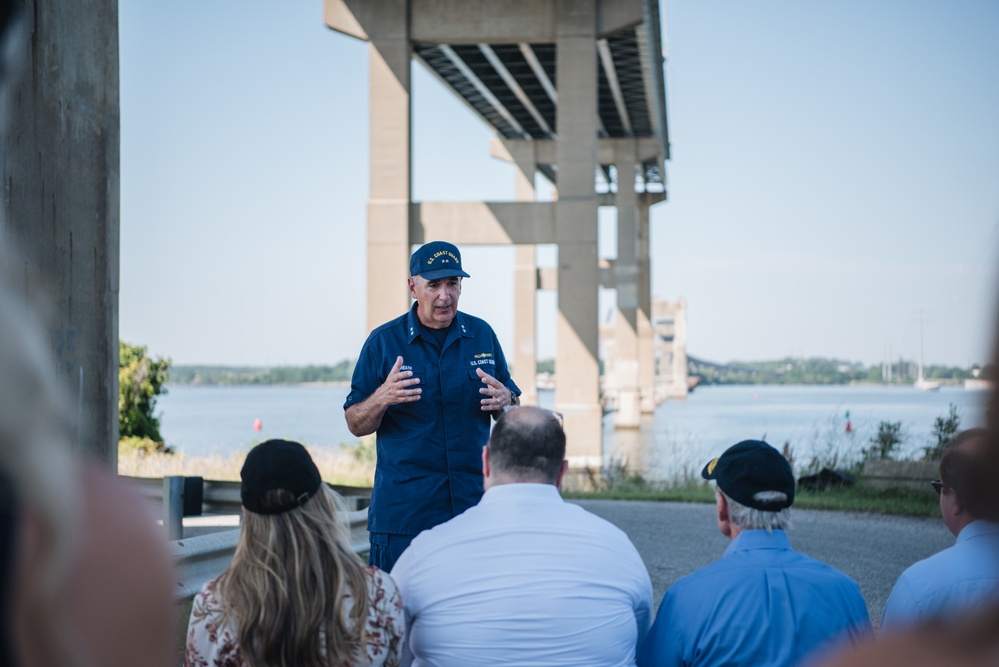 Key Bridge Unified Command leadership briefs U.S. Senate Committee on Environment and Public Works Chairman at Francis Scott Key Bridge site