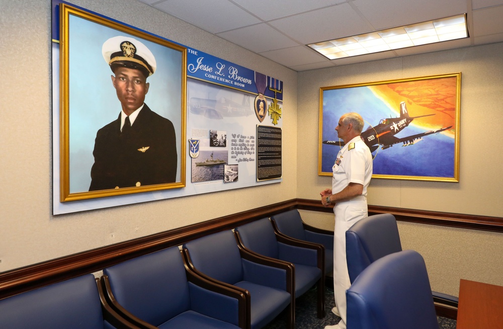 Ensign Jesse L. Brown conference room dedicated at AIRLANT