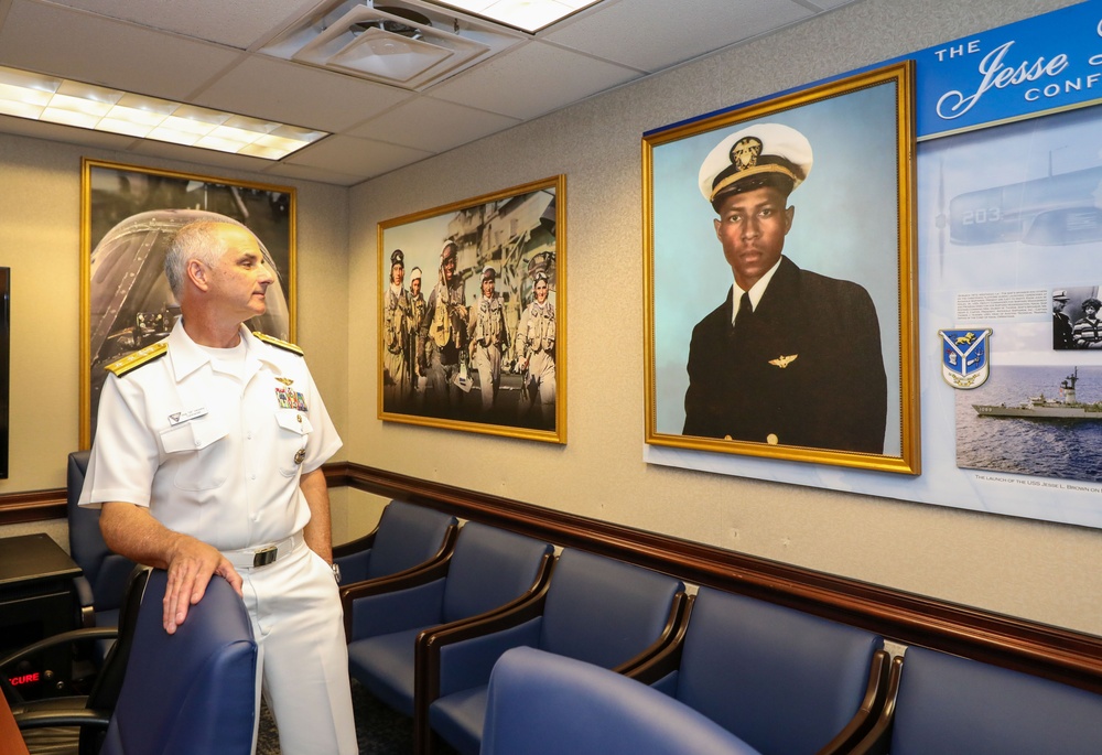 Ensign Jesse L. Brown conference room dedicated at AIRLANT