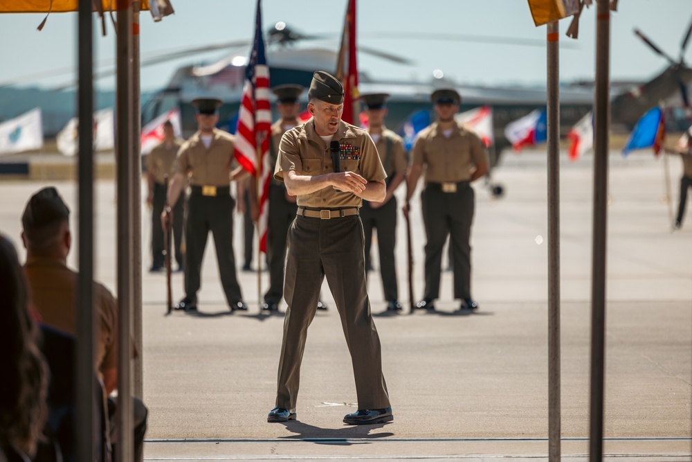 Marine Helicopter Squadron One Hosts a Change of Command Ceremony for Col. Bradley Harms