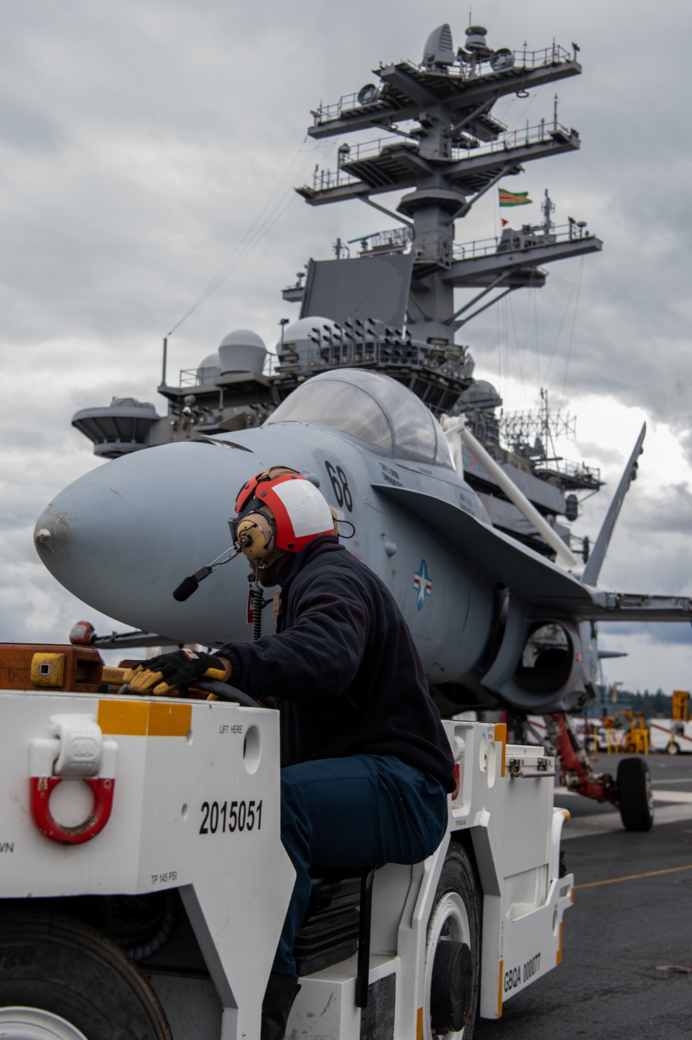 Sailor Maneuvers Aircraft