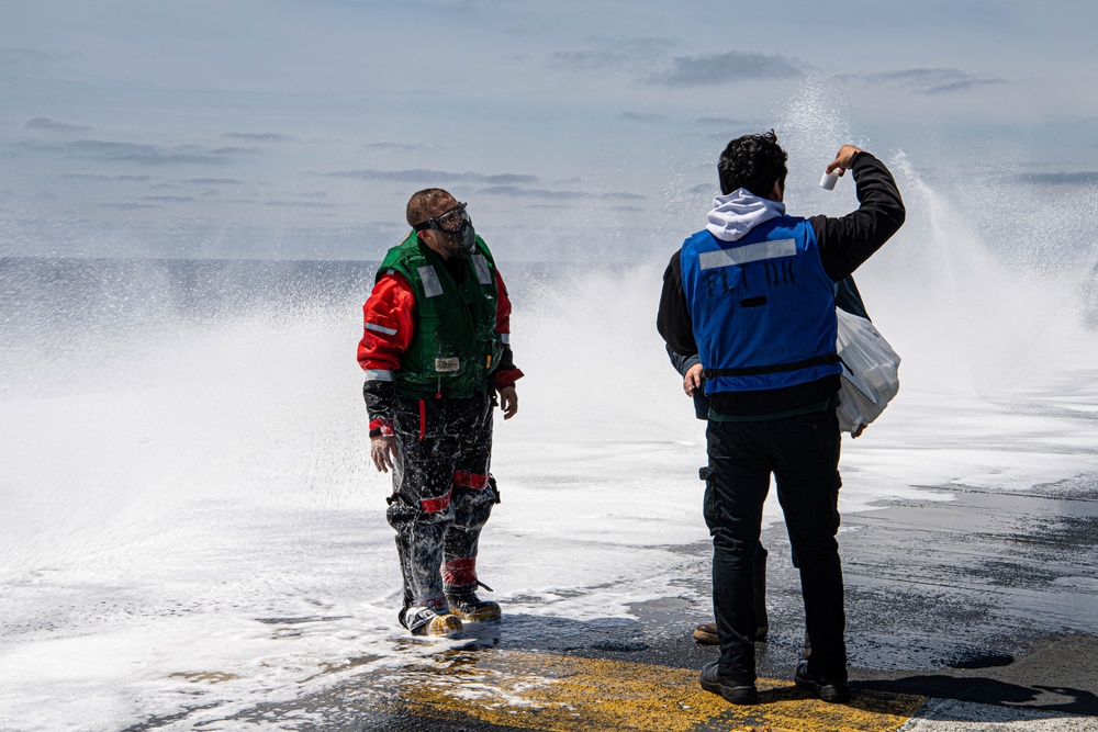 Sailors Collect AFFF Samples