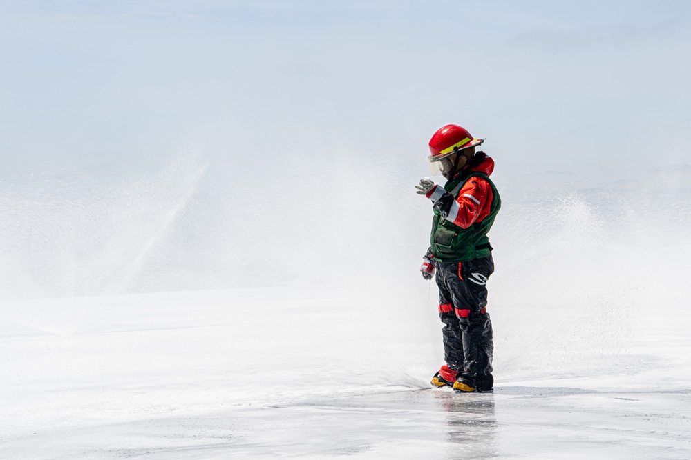 Fireman Collects AFFF Samples