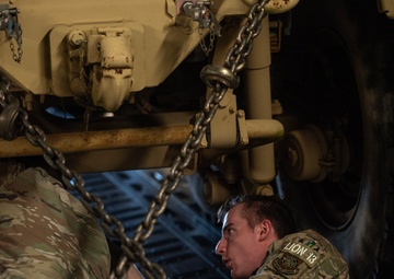 1050th Transportation Battalion Conducts Joint Operation With 437th Airlift Wing