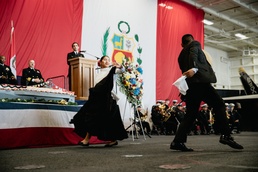 George Washington Hosts Formal Reception off the Coast of Lima, Peru