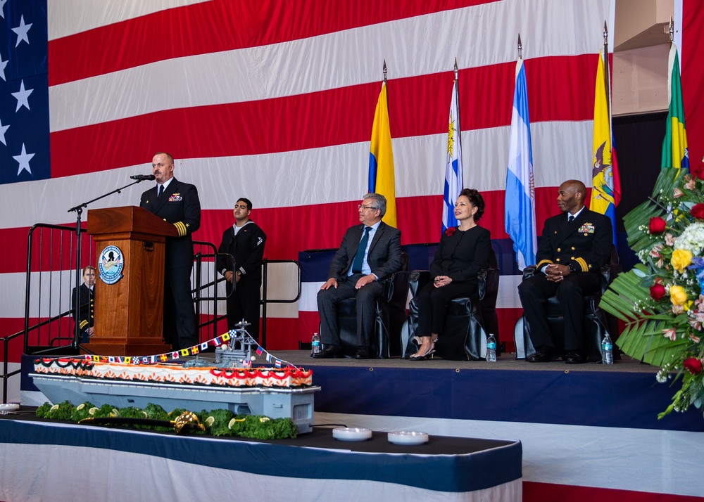 George Washington Hosts Formal Reception off the Coast of Lima, Peru