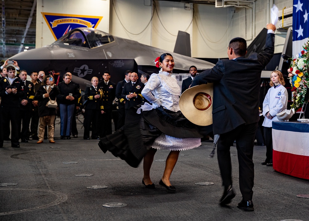 George Washington Hosts Formal Reception off the coast of Lima, Peru