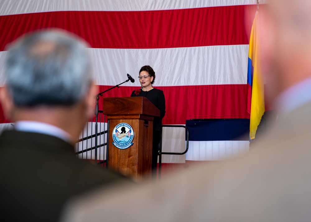 George Washington Hosts Formal Reception off the Coast of Lima, Peru