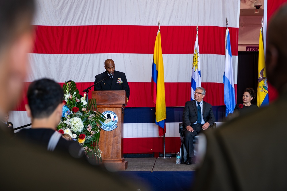 George Washington Hosts Formal Reception off the Coast of Lima, Peru