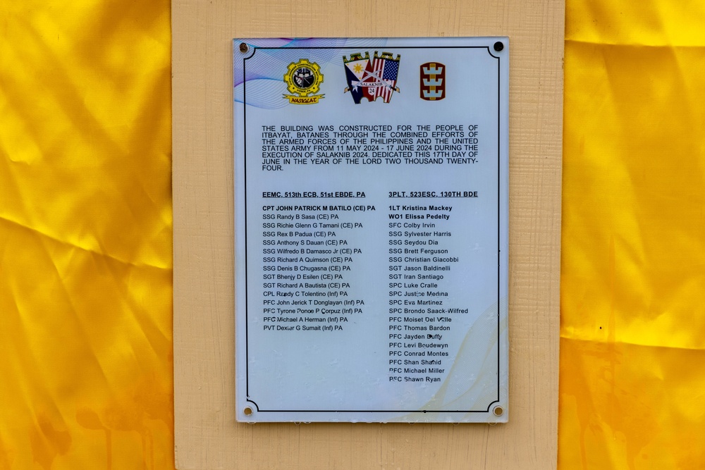 Provincial Government of Batanes hosts dedication ceremony for disaster relief warehouse with 130th Engineer Brigade